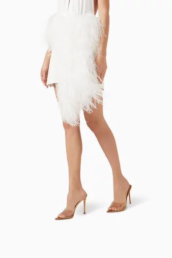 حذاء إيل 105 مفتوح جلد لامع وأجزاء شفافة