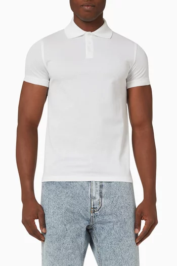 Monogram Polo Shirt in Cotton Piqué       