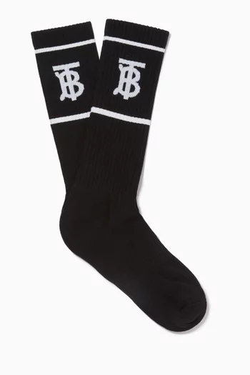 Monogram Sports Socks in Cotton