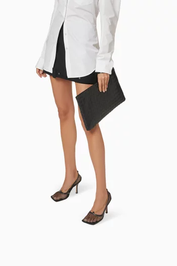 Stretch Pumps in Mesh & Leather 
