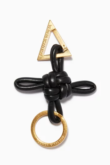 Knotted Key Ring in Nappa   