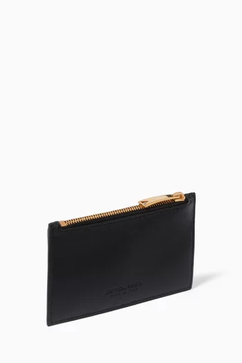 Zip Card Case in Intrecciato Nappa 