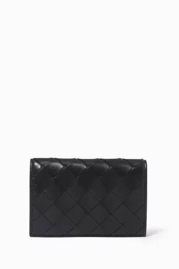 Card Case in Intrecciato Leather 