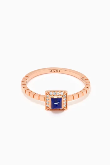 Cleo Lotus Pavé Diamond Ring in 18kt Rose Gold        