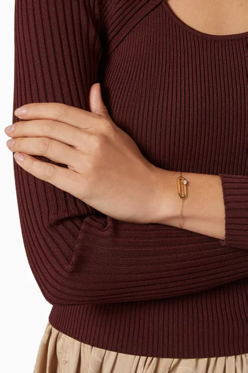 Cambre Diamond Bracelet in 18kt Yellow Gold  