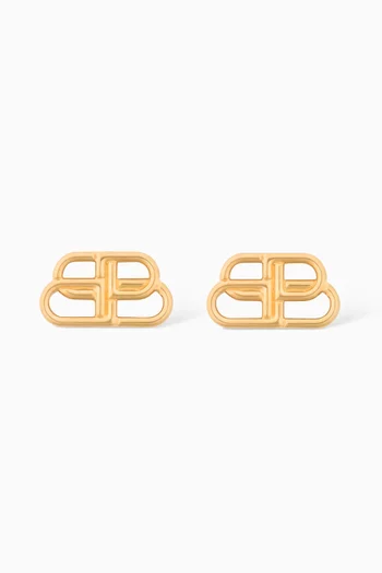 BB Small Stud Earrings in Brass    