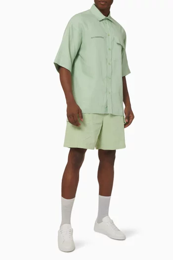 Short Sleeve Shirt in  Aloe Linen
