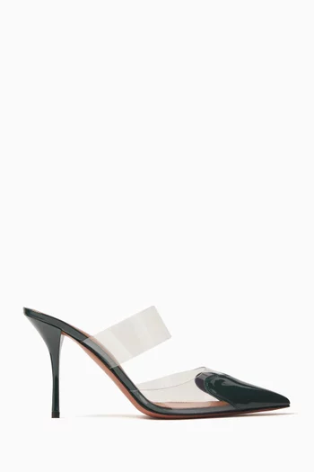 Heart 90 Mules in Patent Leather