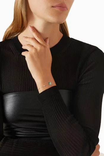 Mini Mila Sun Diamond Bracelet in 18kt Yellow Gold