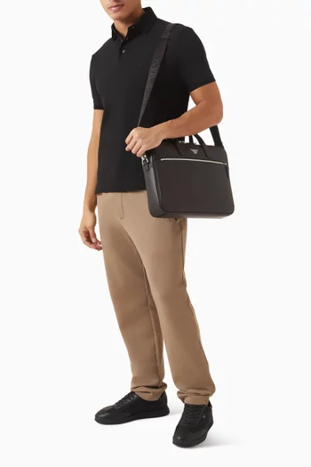 Laptop Briefcase in Faux Leather