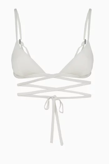 The Wrap Triangle Top in Recycled Nylon  