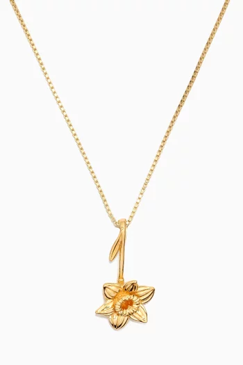 Daffodil Necklace in 14kt Yellow Gold Vermeil 