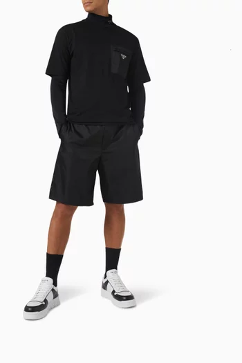 Nylon Pocket T-shirt in Cotton Jersey