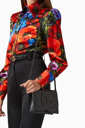 Logo Flap Shoulder Bag in Calfskin