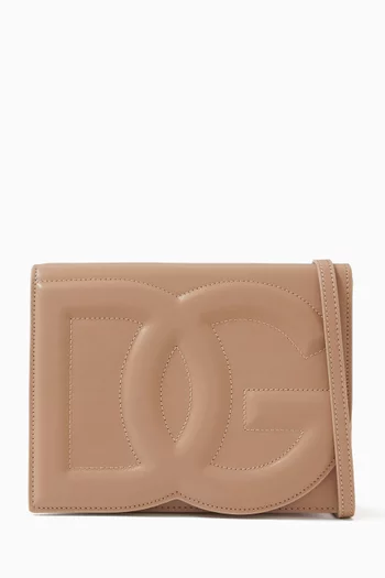 Logo Flap Shoulder Bag in Calfskin