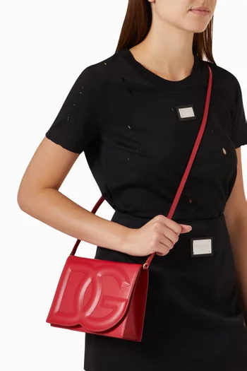 Logo Flap Shoulder Bag in Calfskin