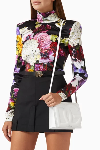 Logo Flap Shoulder Bag in Calfskin