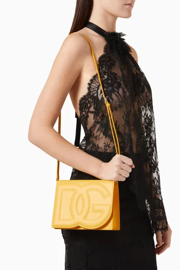 Logo Flap Shoulder Bag in Calfskin