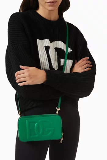 Small Logo Camera Bag in Calfskin