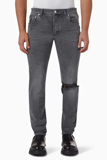 Dark Side Ripped Jeans in Denim