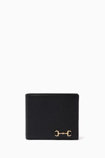 Horsebit Bi-fold Wallet in Leather