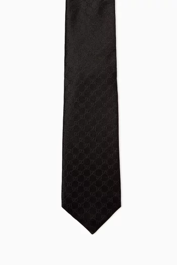 GG Pattern Tie in Silk    