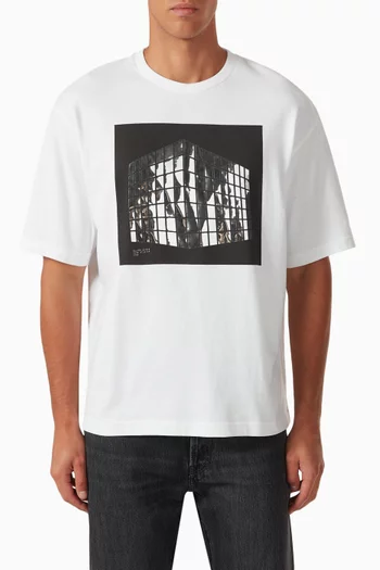 Square Disco Print T-shirt in Organic Cotton