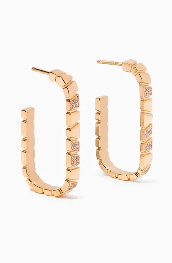 Ride & Love Medium Semi-pavée Earrings in 18k Recycled Yellow Gold    