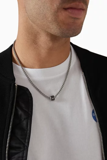 EA Eagle Essential Necklace in Stainless Steel  