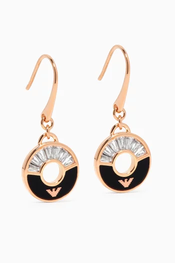 Essential Drop Earrings in 925 Sterling Silver & Onyx 