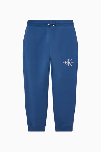Monogram Logo Sweatpants in Cotton-terry