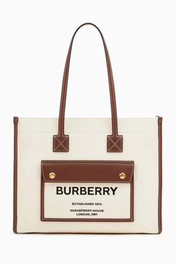 Medium Freya Tote Bag in Canvas & Leather