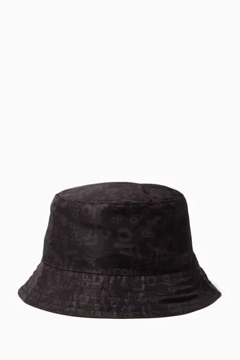 Logo-print Bucket Hat in Nylon