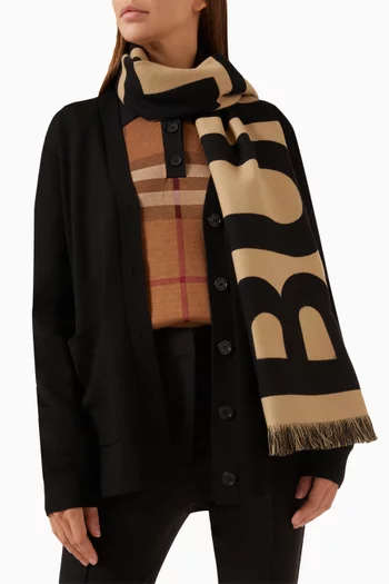 Logo Scarf in Wool