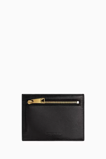 Card Case with Coin Purse in Intrecciato Nappa