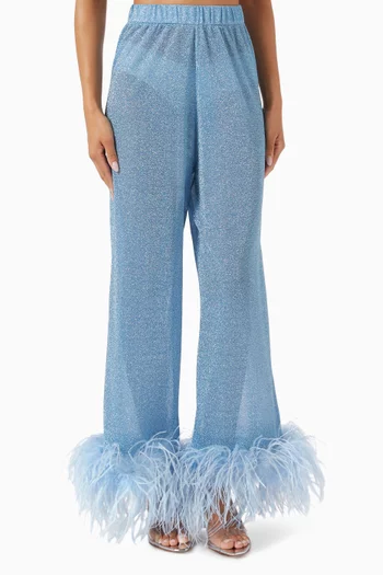 Lumiere Plumage Pants in Stretch Lurex