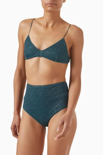Lumière High-waist Bikini Set in Lurex