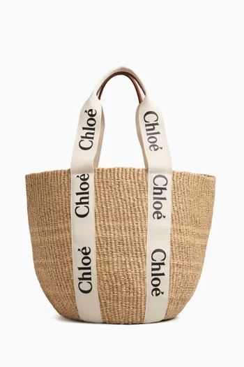 x Mifuko Woody Large Basket Bag in Fair-trade Paper