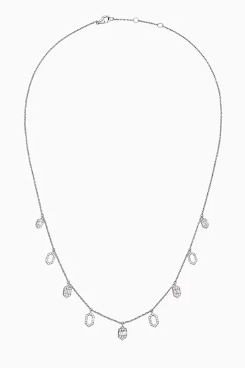 Palace Baguette Diamond Necklace in 18kt White Gold