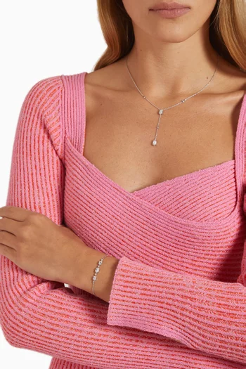 Palace Baguette Diamond Lariat Necklace in 18kt White Gold