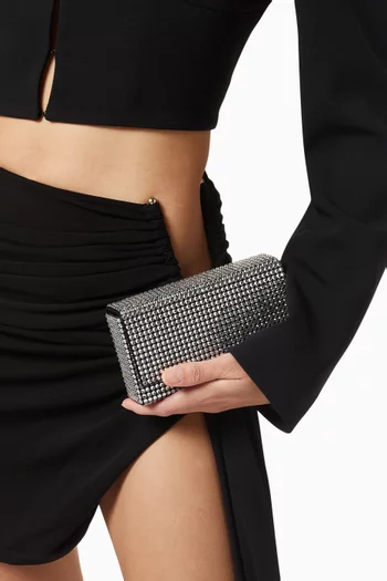 Super Amini Paloma Crystal Clutch in Satin