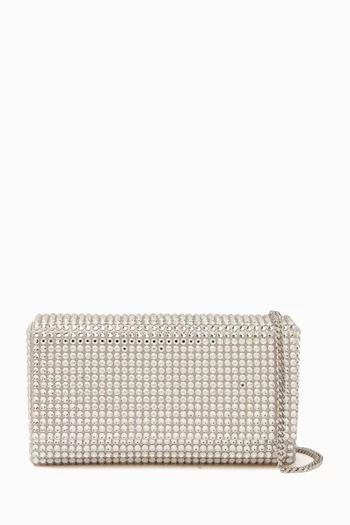 Super Amini Paloma Crystal Clutch in Satin