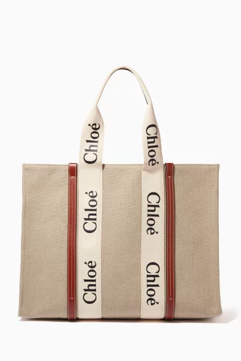 Large Woody Tote Bag in Canvas