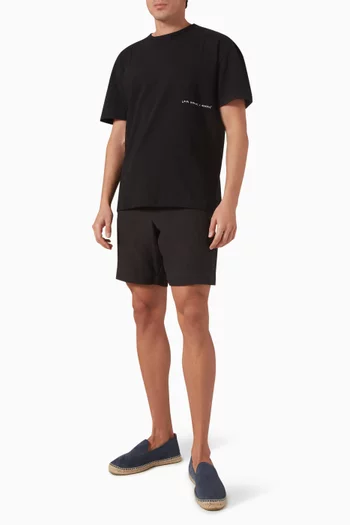 Elasticated Shorts in Linen