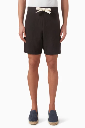 Elasticated Shorts in Linen