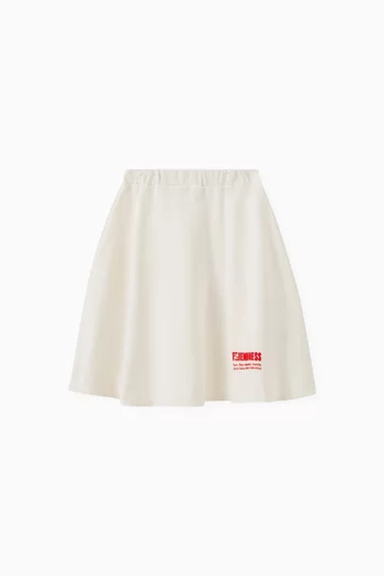 Logo Skirt in Cotton