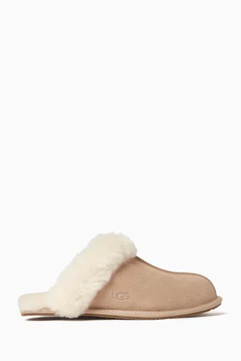 Scuffette II Slippers in Suede & Sheepskin Fur