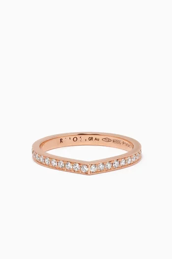 Antifer Diamond Pavé Ring in 18kt Rose Gold