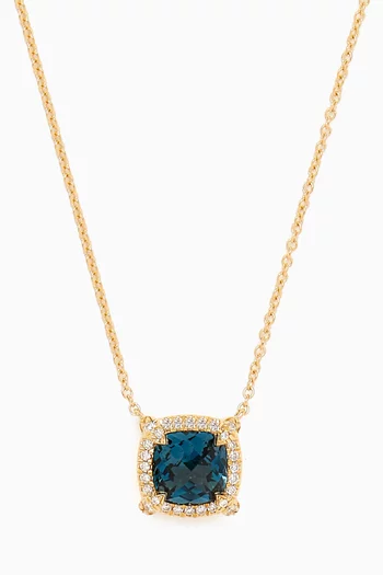 Petite Chatelaine® Diamond & Topaz Necklace in 18kt Gold