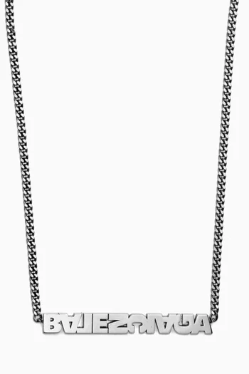Typo Turn Necklace in Brass
